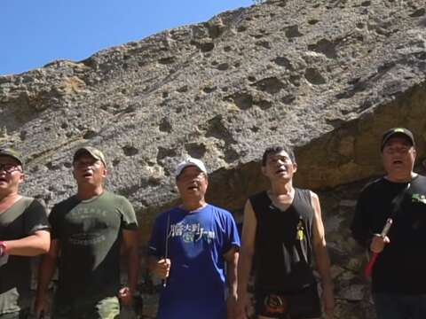 上大膽島的志工們