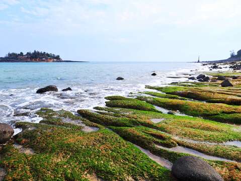 近期小金門超夯的拍照景點「綠石槽」。