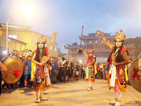 四境藝陣將在明日晚間於後浦踩街。（金城鎮公所提供）