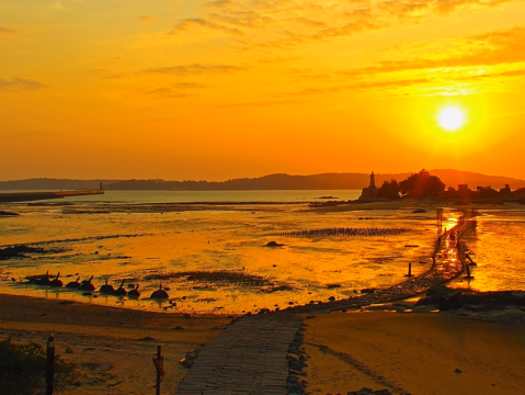 藉由4K高畫質影像直播服務，建功嶼美景盡收眼底。（縣府觀光處提供）