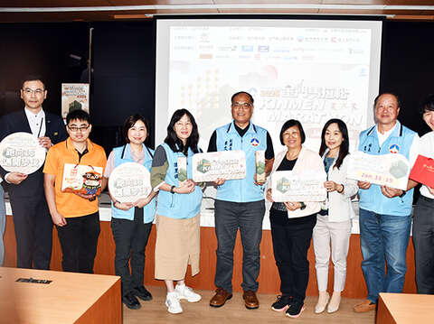 副縣長李文良主持金門馬拉松記者會。（楊水詠攝）