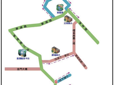 金門馬拉松各組交通管制圖。　　（縣警局提供）