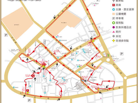 2018金門迎城隍繞境活動路線圖