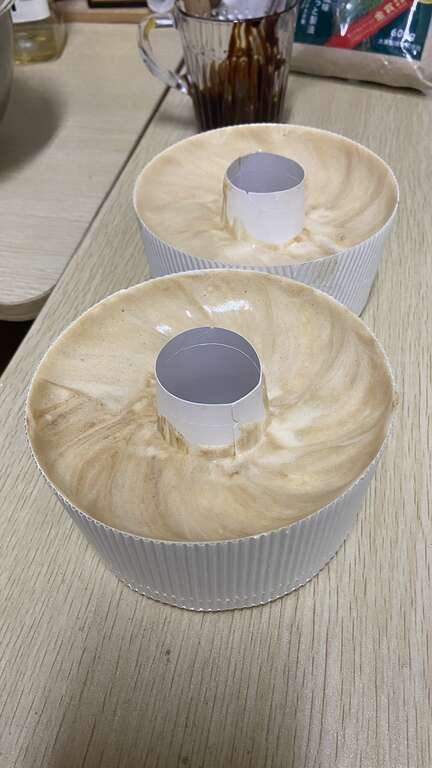 米戚风准备进烤炉